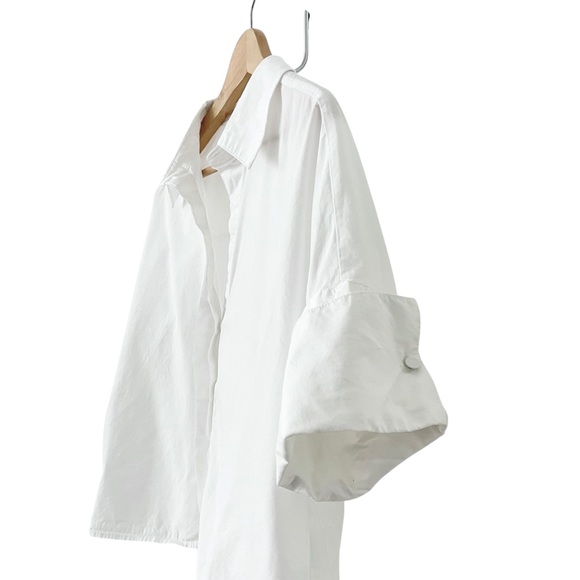 TUCKERNUCK White Short Sleeve Poplin Shirt - Excellent Pre-Loved, Medium - Picture 4 of 13